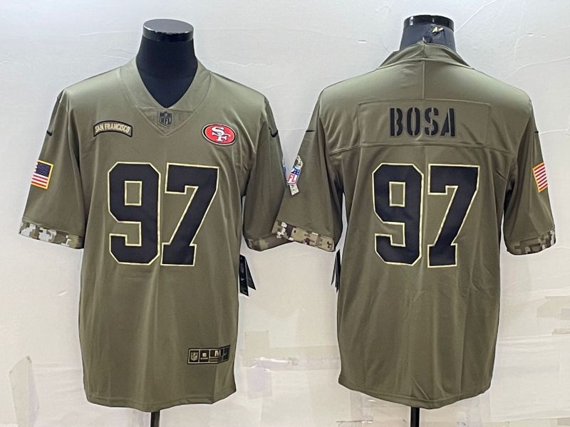 Men San Francisco 49ers 97 Bosa Green 2022 Vapor Untouchable Limited Nike NFL Jersey